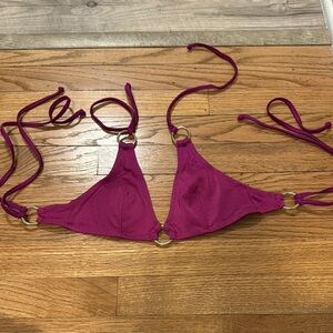 Magenta shimmer bikini top only